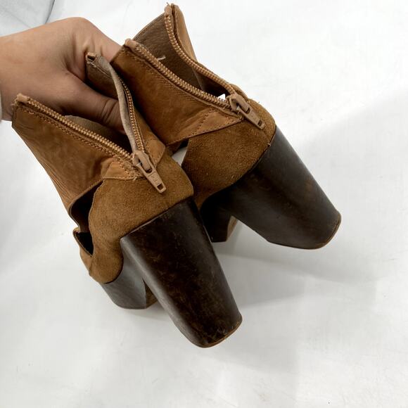 Free People Horizon Brown Wood Clogs - Picture 8 of 8